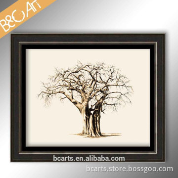 Framed single tree canvas prints for bedroom decoration ,still life painting